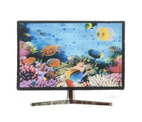 Dollhouse Miniature Smart TV with 3D Image