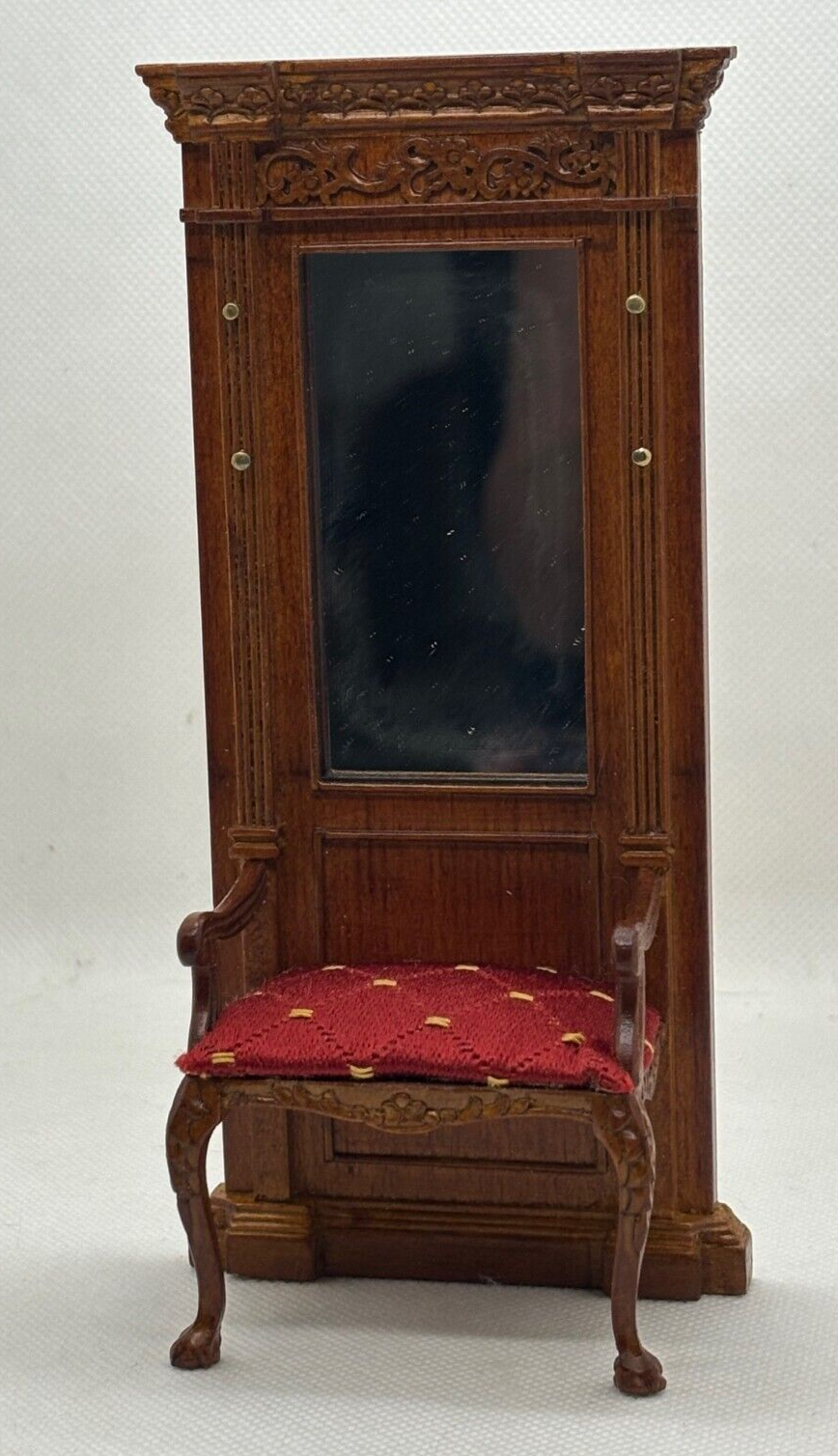 Dollhouse Miniature Walnut Hall Stand by Hansson