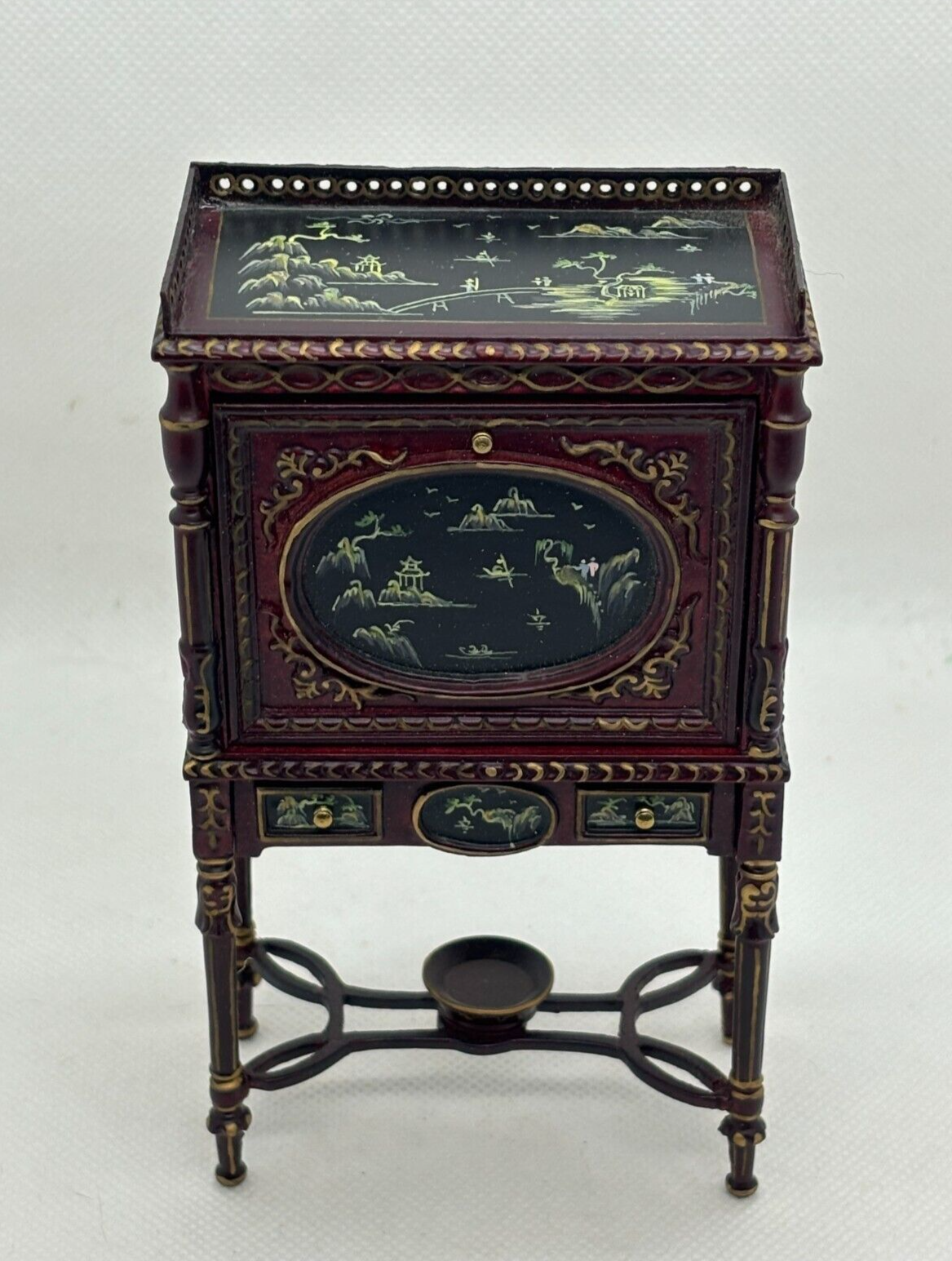 Dollhouse Miniature Oriental Design Desk by Hansson