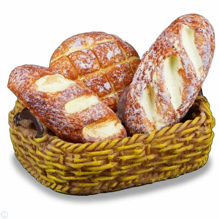 Reutter Porcelain - Dollhouse Miniature Filled Bread Basket