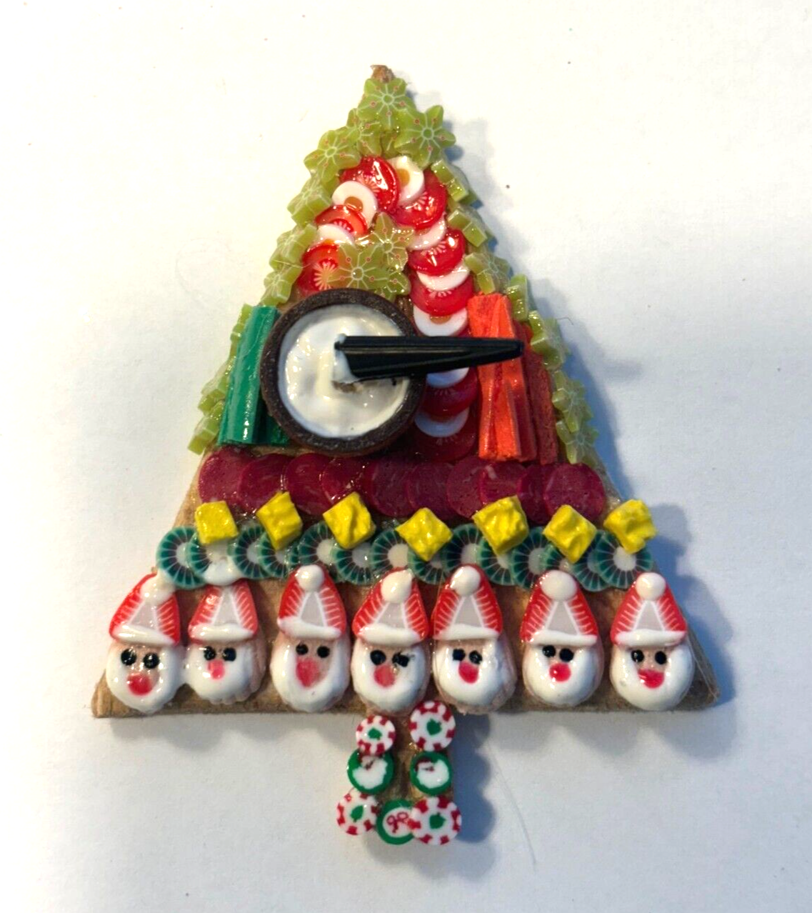 Dollhouse Miniature Christmas Tree Treat Tray Handcrafted