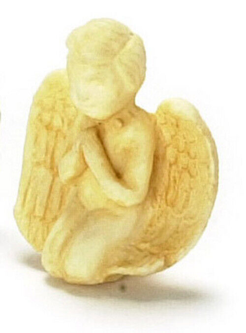 Dollhouse Miniature Praying Cherub Tan, Set of 2