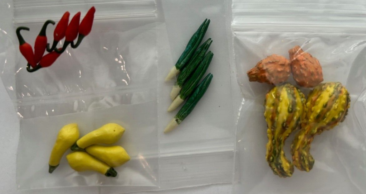 Dollhouse Miniature Set of Assorted Vegetables #3 by Falcon Miniatures