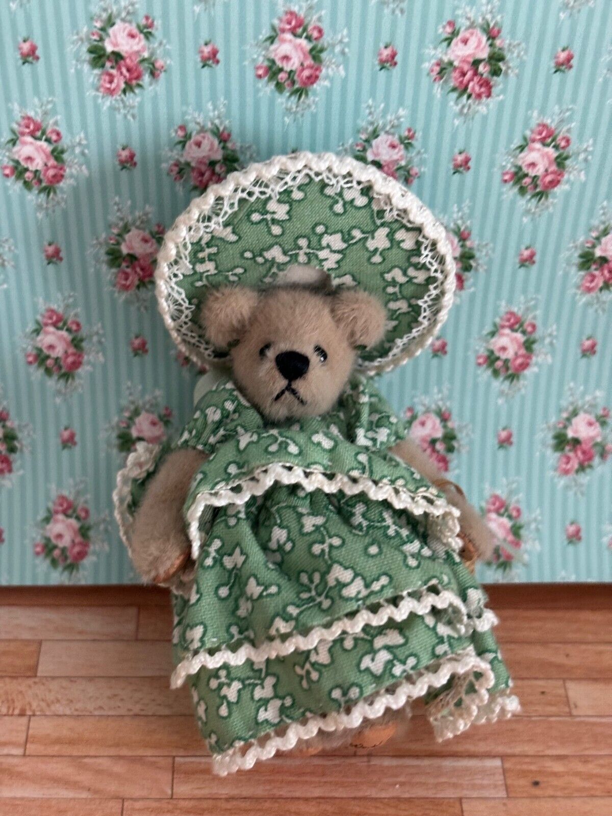 World of Miniature Bear  - Let's Go Play - for Dollhouse or Collection - Signed