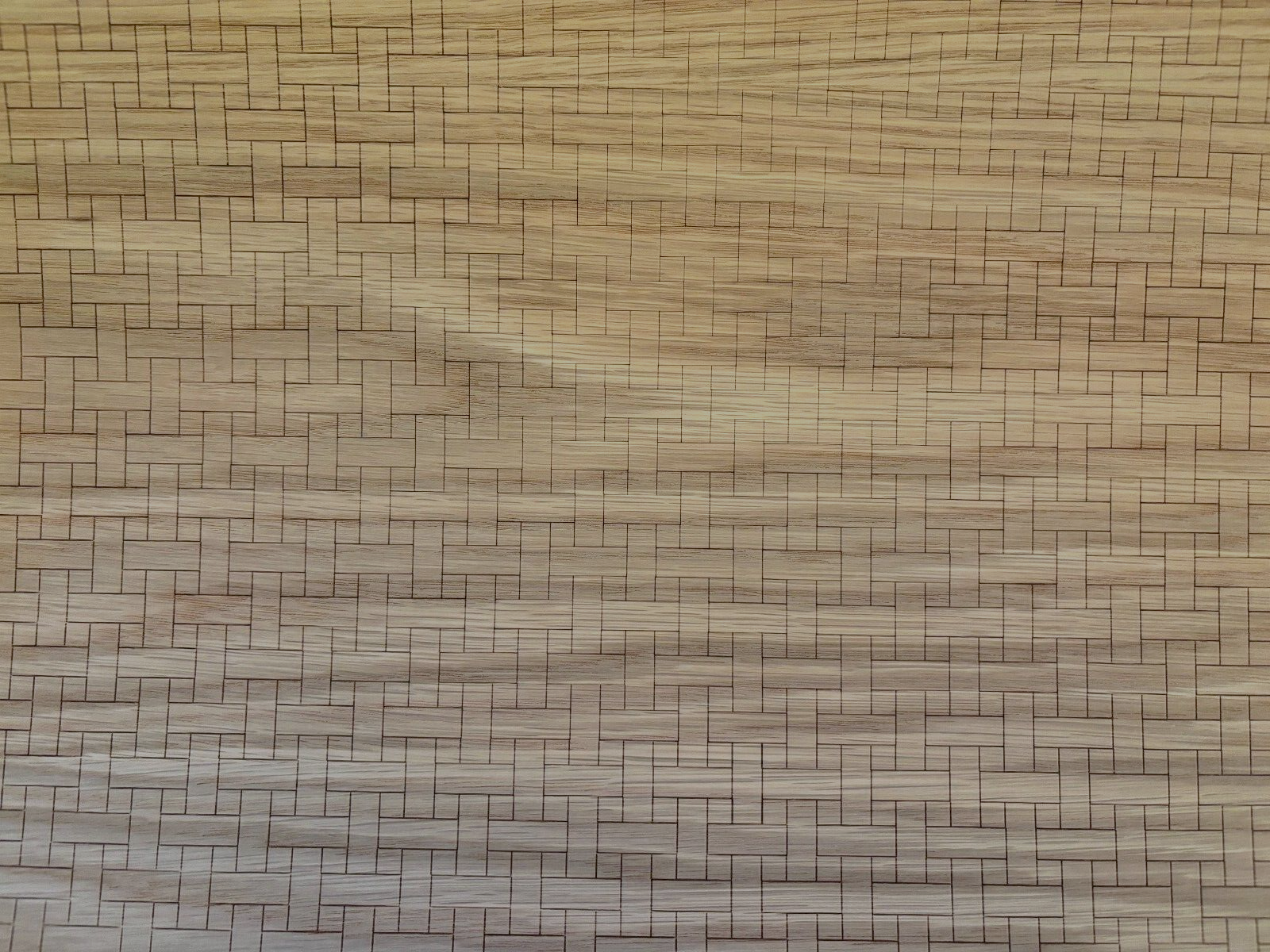 Dollhouse Wood Flooring Handcrafted - White Basket Weave