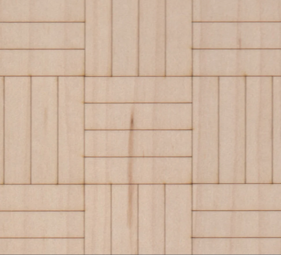 Dollhouse Wood Flooring Handcrafted - Maple Parquet