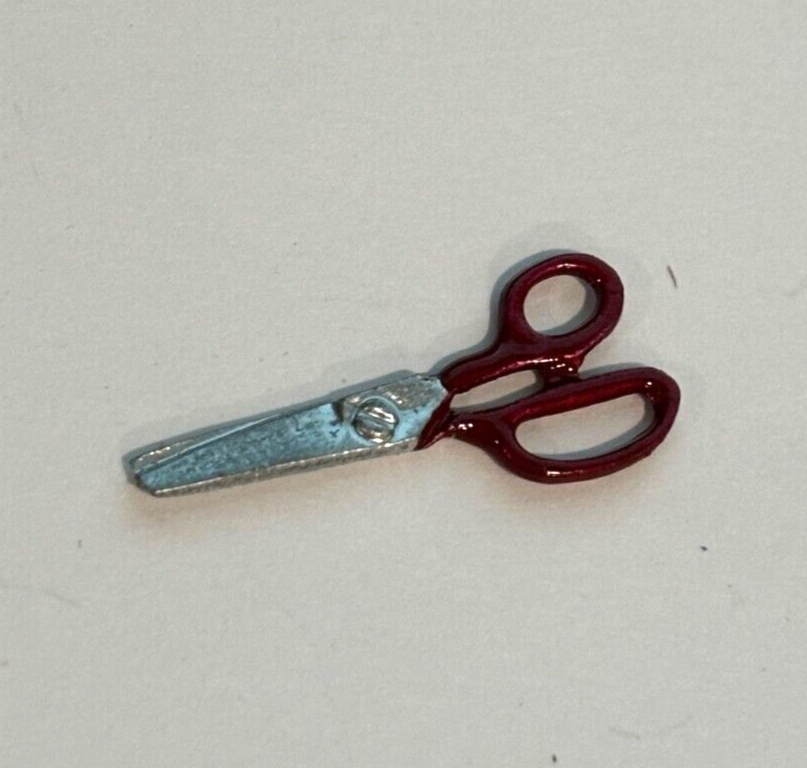 Dollhouse Miniature Red Handled Scissors