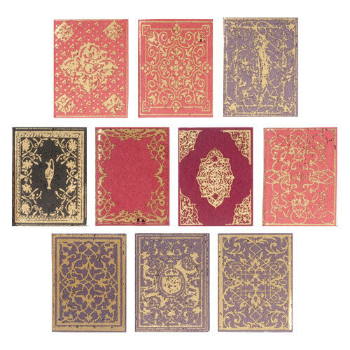 Dollhouse Miniature Ornamental Books Set of 10