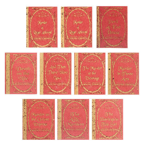 Dollhouse Miniature Agatha Christie Books Set of 10