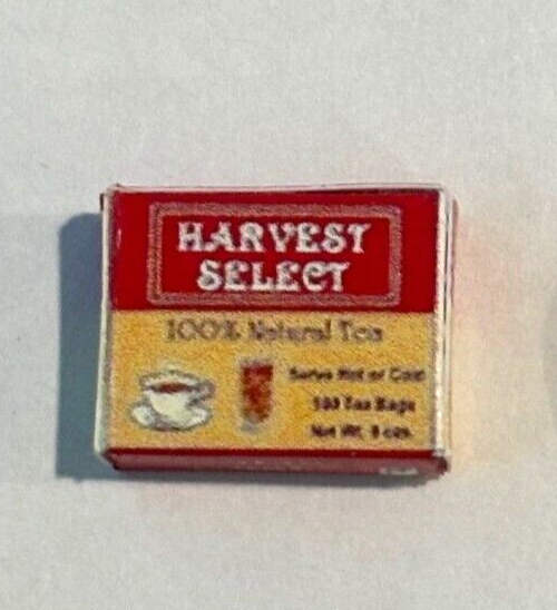 Dollhouse Miniature Harvest Select Tea Bags - Handcrafted