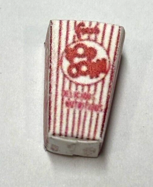 Dollhouse Miniature Popcorn Box - Handcrafted