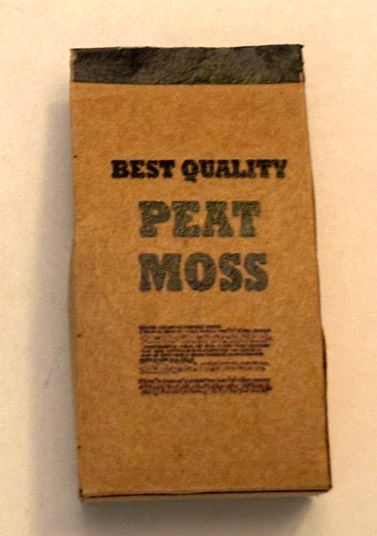 Dollhouse Miniature Peat Moss Bag  - Handcrafted