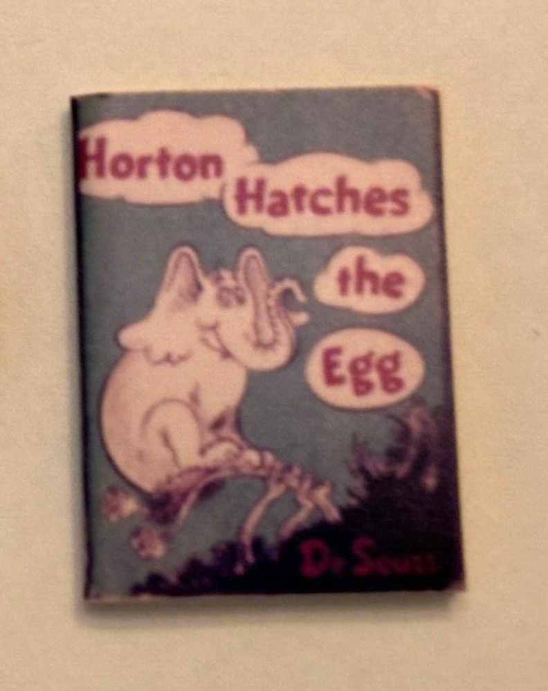 Dollhouse Miniature Horton Hatches the Egg Book - Handcrafted
