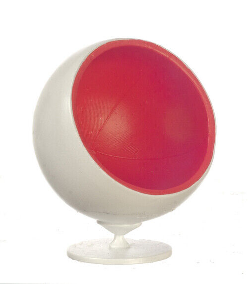Dollhouse Miniature Modern Red Ball Chair