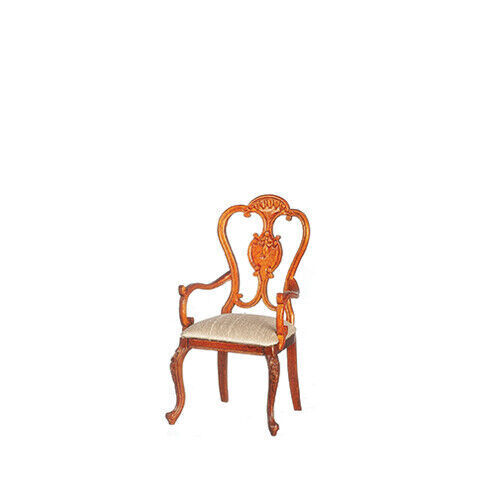American Victorian Walnut Balloon Armchair by JBM - Dollhouse Miniature
