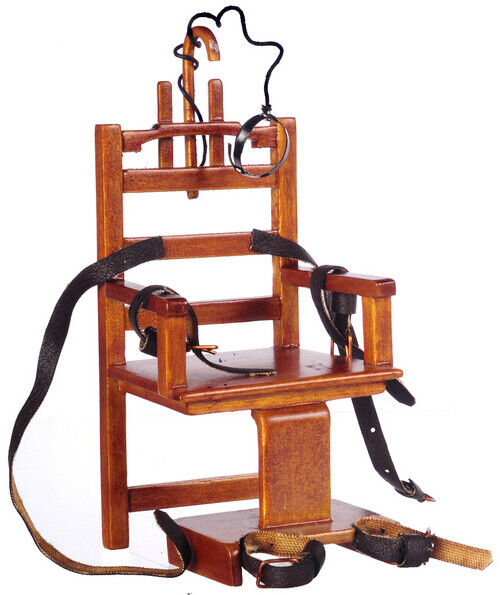 Dollhouse Miniature "Old Sparky" Electric Chair from the Platinum Collection