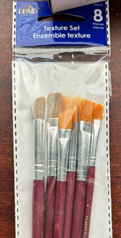 Plaid Texture Paint Brush Set 44210, 8 Pieces