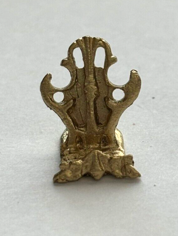 Dollhouse Miniature Ornate Gold Colored Plate Holder