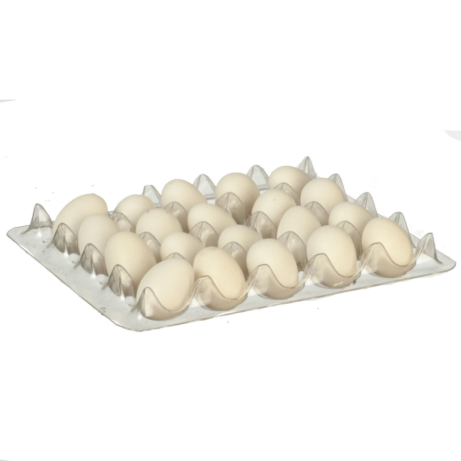 Dollhouse Miniature White Eggs on Pallet