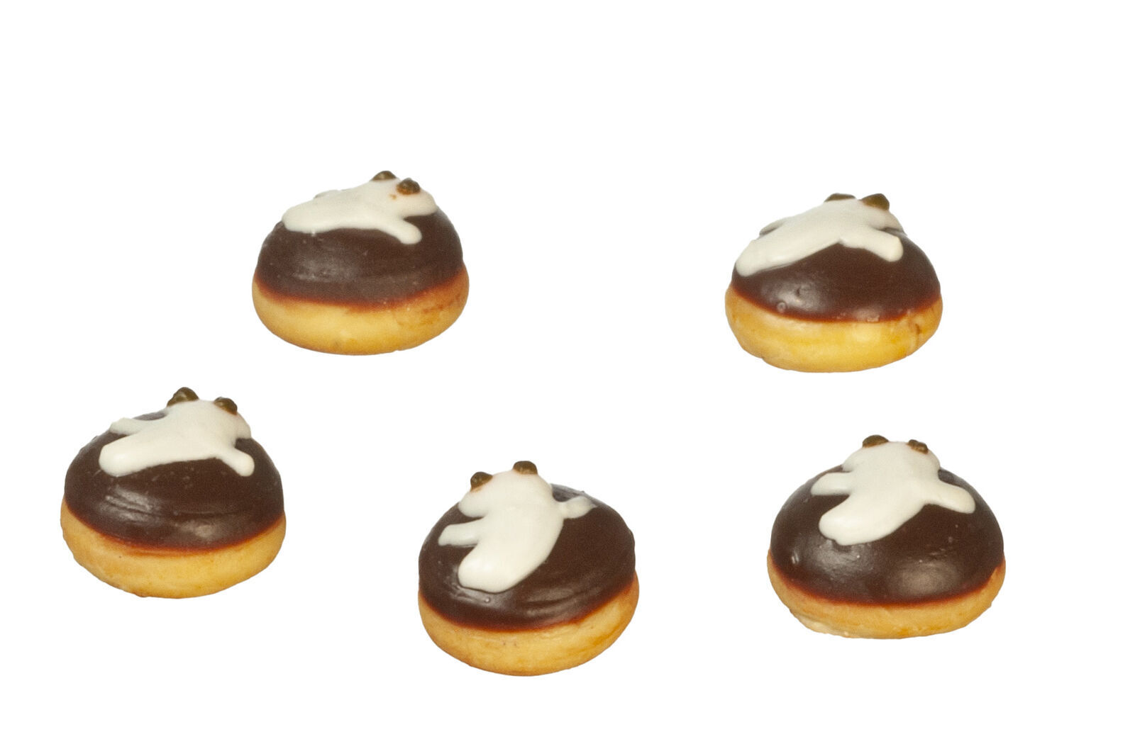 Dollhouse Miniature Ghost Donuts Set of 5