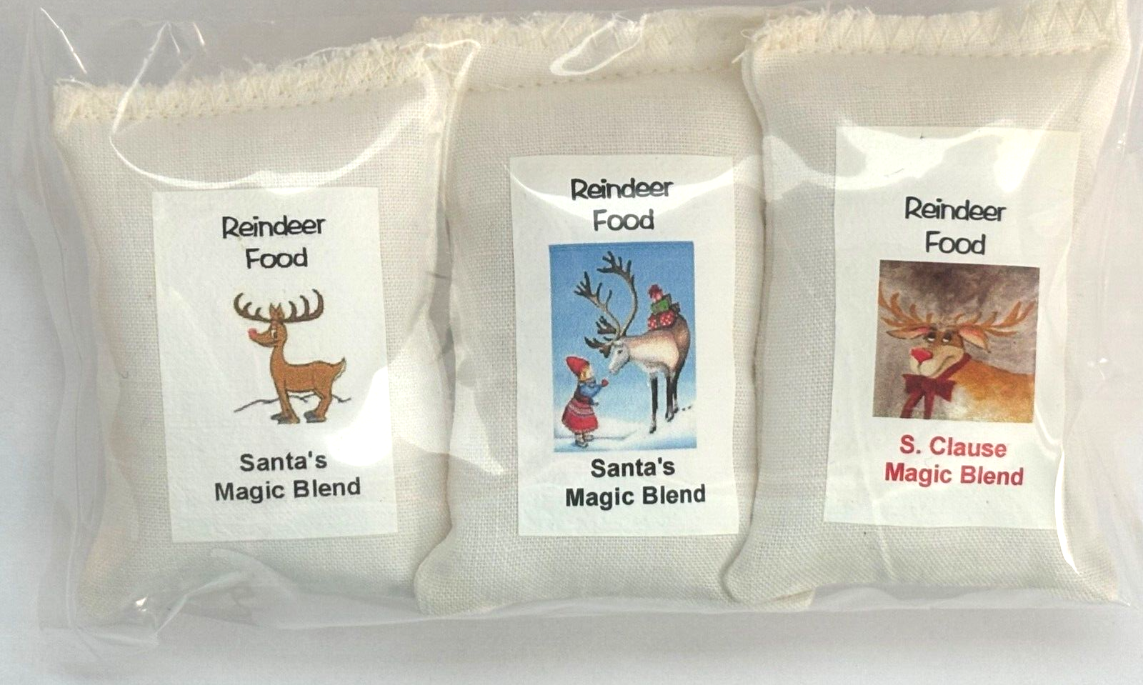 Dollhouse Miniature Reindeer Food - 3 Bags Handcrafted