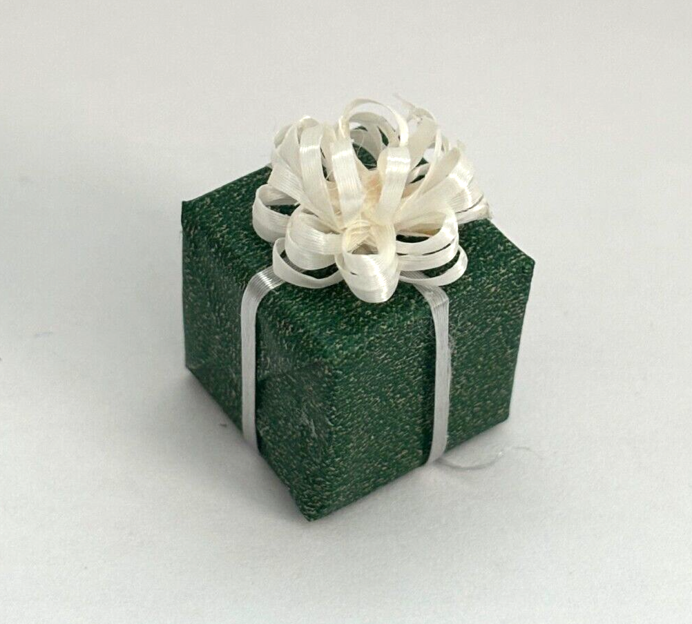 Dollhouse Miniature Christmas Single Wrapped Gift #150 Handcrafted