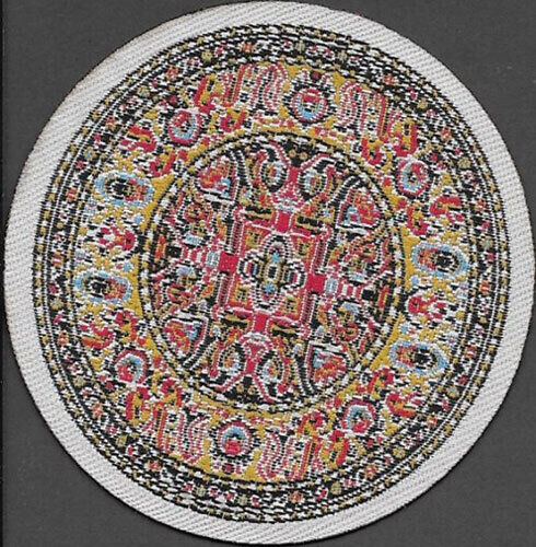 Dollhouse Miniature  Woven Turkish Rug 3" #SK27-05