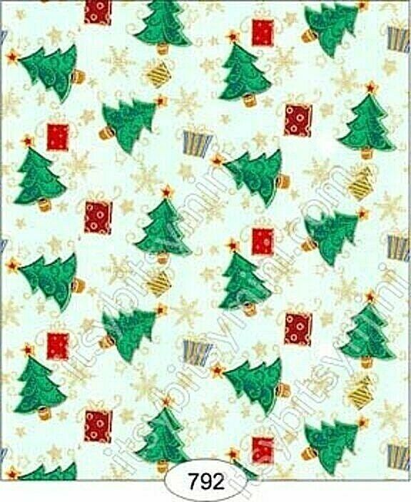 Dollhouse Miniature Wallpaper - Christmas- Trees 1:12 Scale