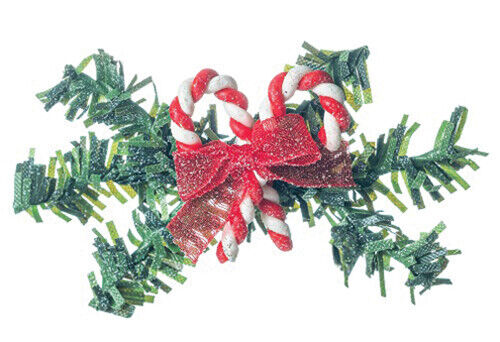Dollhouse Miniature Candy Cane Swag