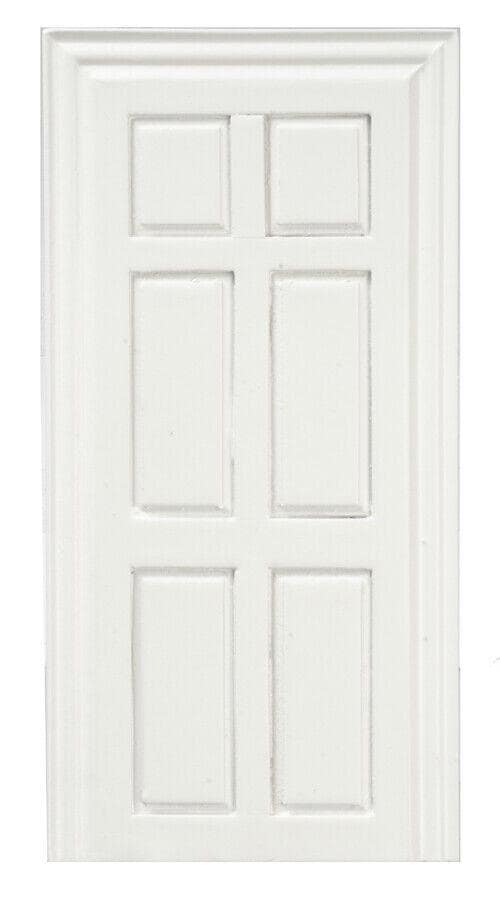 Dollhouse miniature false door in white