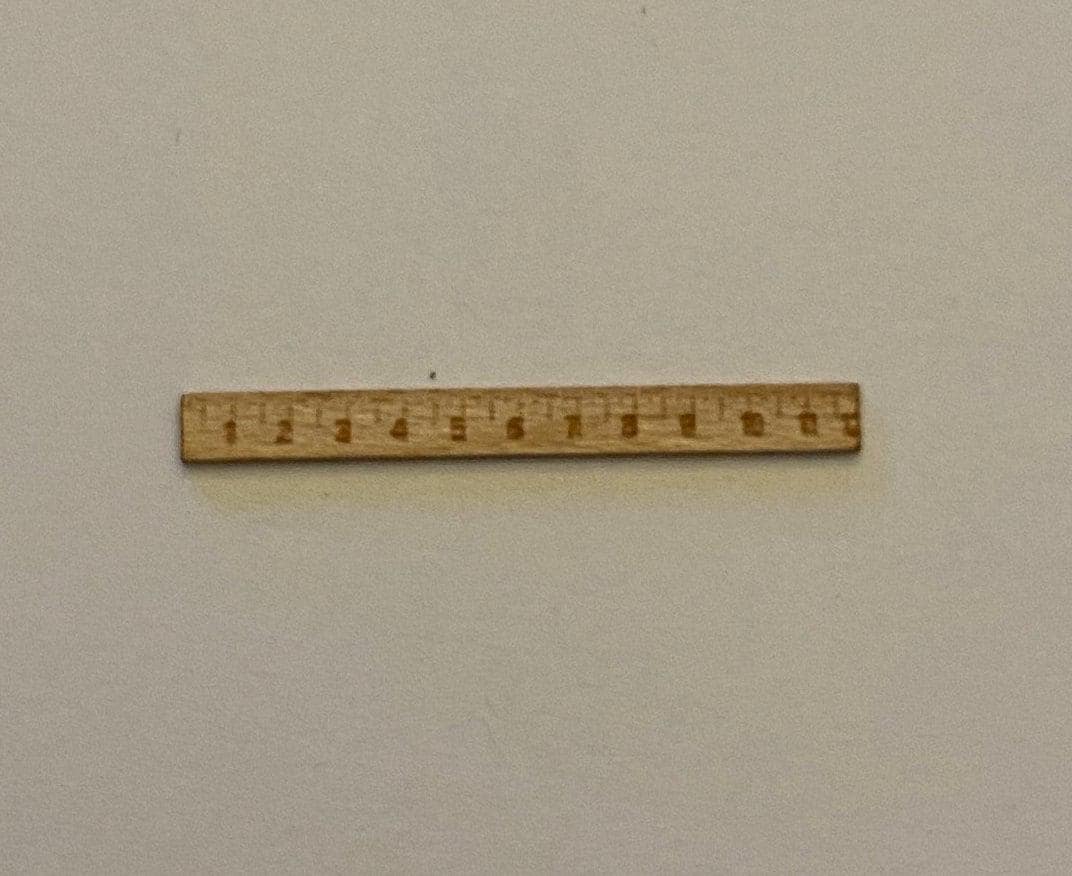 Dollhouse miniature ruler