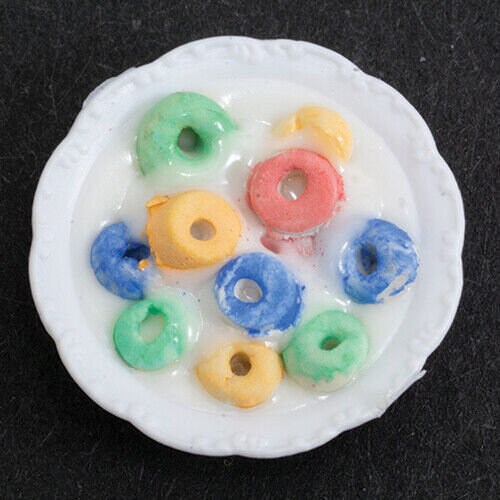 Dollhouse miniature bowl of cereal