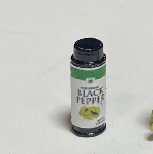 Dollhouse Miniature Ground Black Pepper - Handcrafted