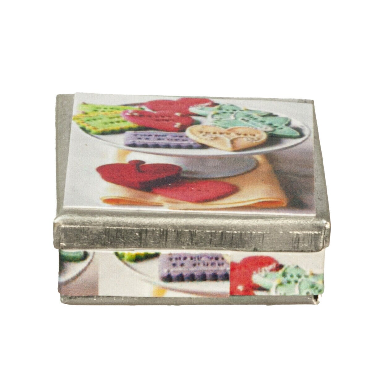 Dollhouse Miniature Valentine Cookie Tin