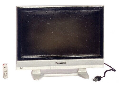 Dollhouse Miniature "50 In" TV with Remote