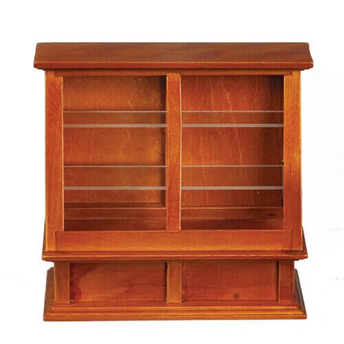 Dollhouse Miniature Store Display Case - Walnut