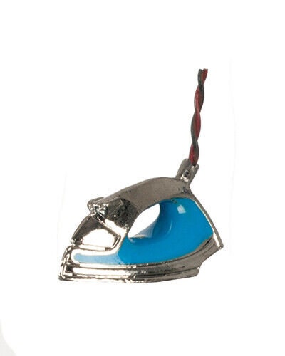 Dollhouse Miniature Modern Blue Steam Iron