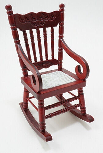 Dollhouse Miniature Gloucester Rocking Chair in Mahogany