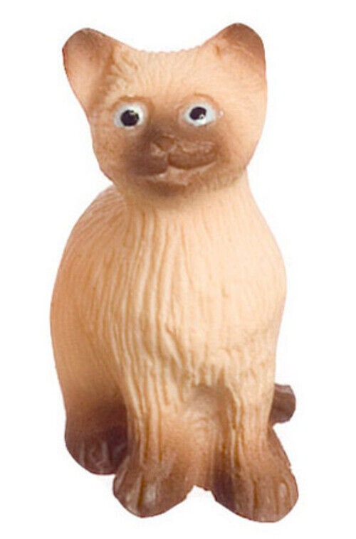 Dollhouse Miniature Sitting Siamese Cat