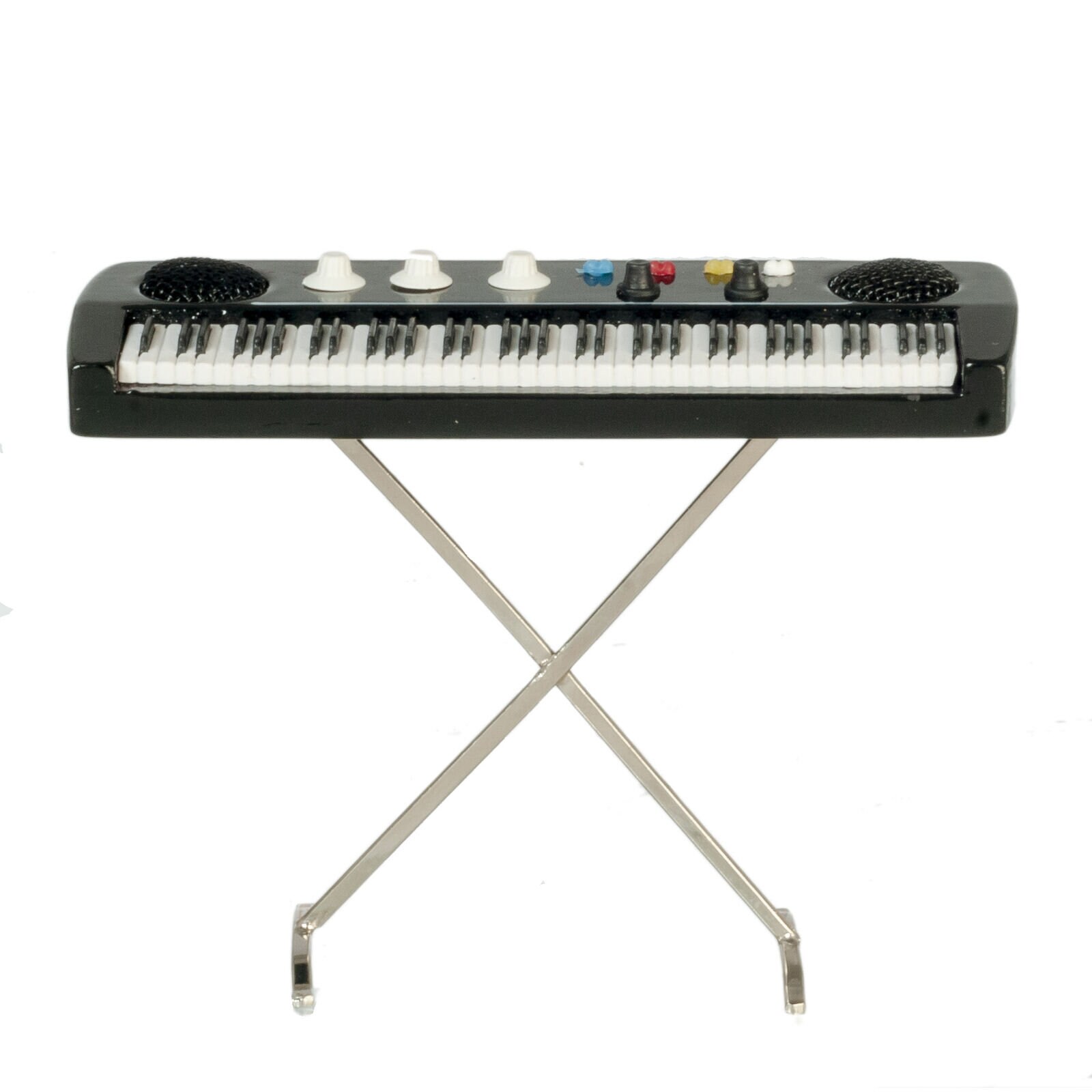 Dollhouse miniature keyboard with case 4 in