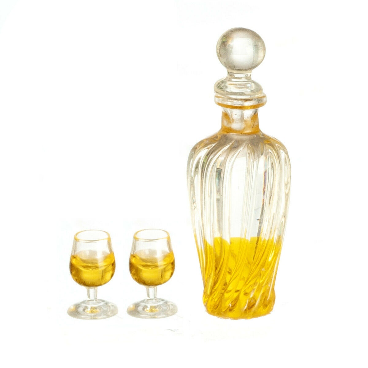 Dollhouse miniature liquor set of 3