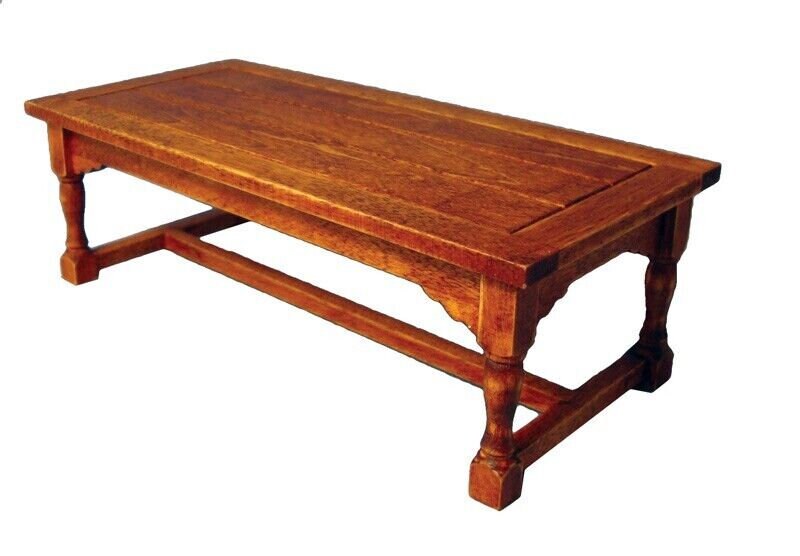 Dollhouse Miniature Refectory Table in Oak