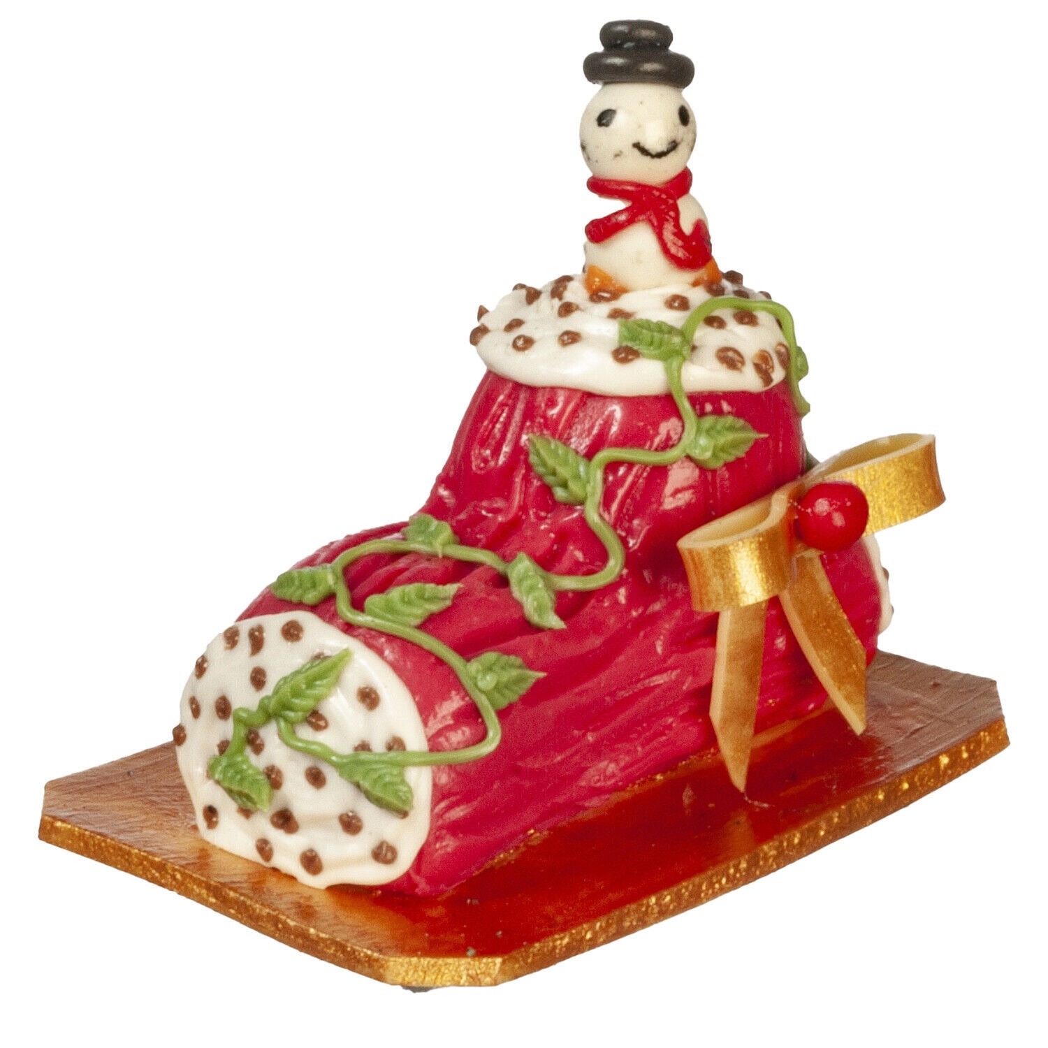 Dollhouse Miniature Yule Log Cake #6253