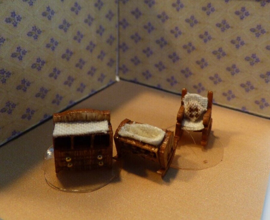 Dollhouse Miniature Traditional Nursery Set 1/144 Scale