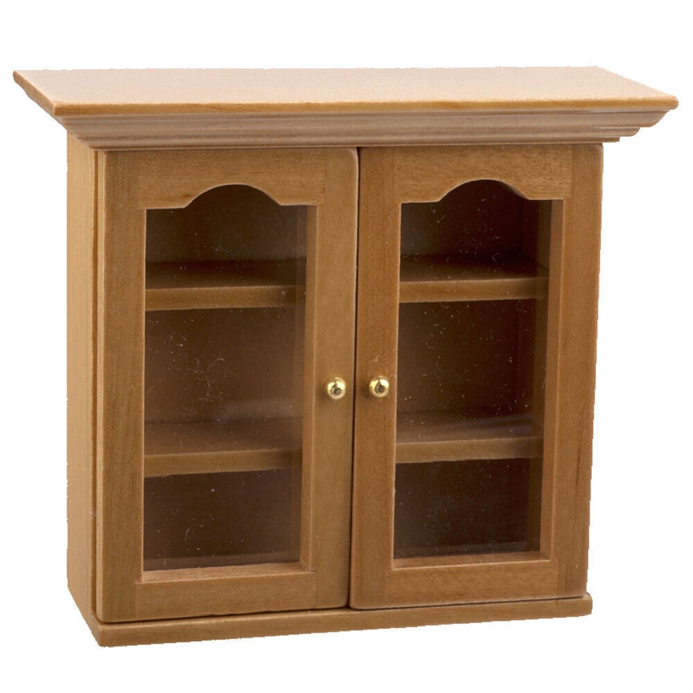 Dollhouse Miniature Small Cabinet in Oak