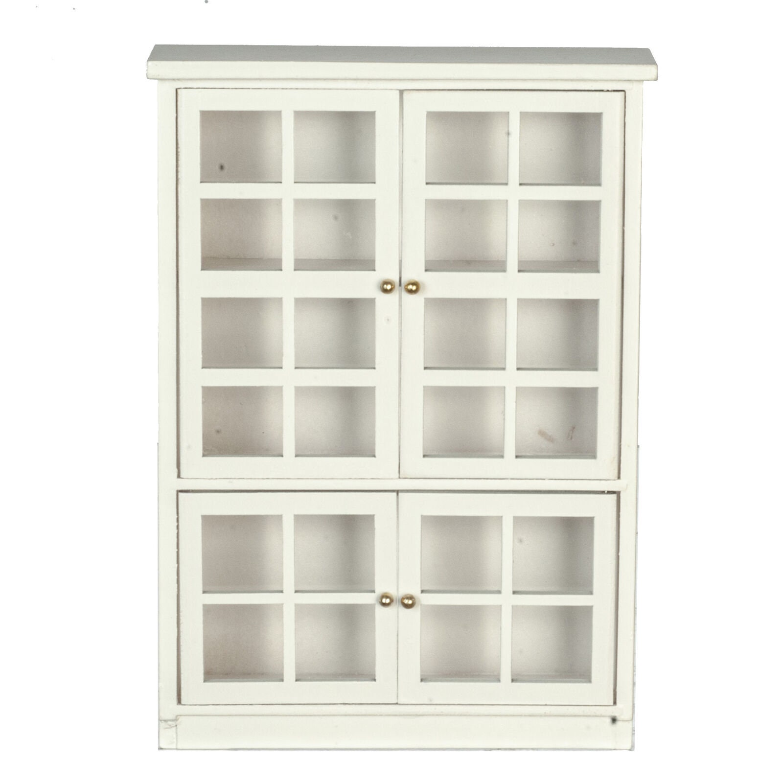 Dollhouse Miniature White Wall Cabinet