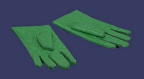 Dollhouse Miniature Pair of Green Gloves