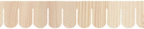 Dollhouse Miniature Wooden Fishscale Shingle Strips, 12 Pack