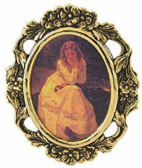 Dollhouse Miniature Lost in Thought Framed Picture