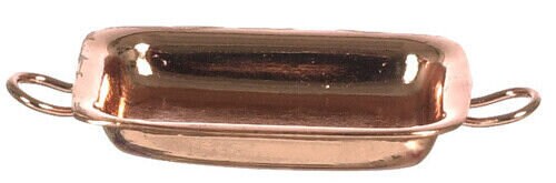 Dollhouse Miniature Copper Rectangular Roaster by Falcon Miniatures
